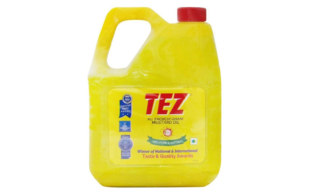 Tez Pt3 Kachchi Ghani Mustard Oil    Can  5 litre